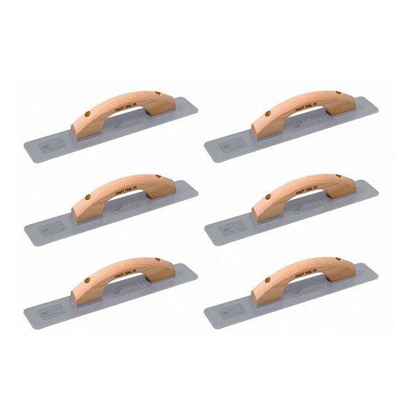 Kraft Tool Co. CF064 16 in. x 3-1/8 in. Magnesium Hand Float with Wood Handle, 6PK CF064-6